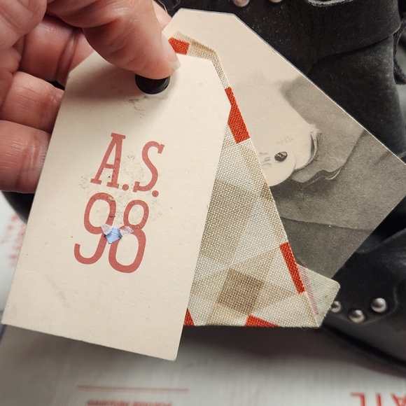 NWT A.S. 98 Saintec Studded Black Leather Moto Boots - Italian - Size 40 - Picture 12 of 16